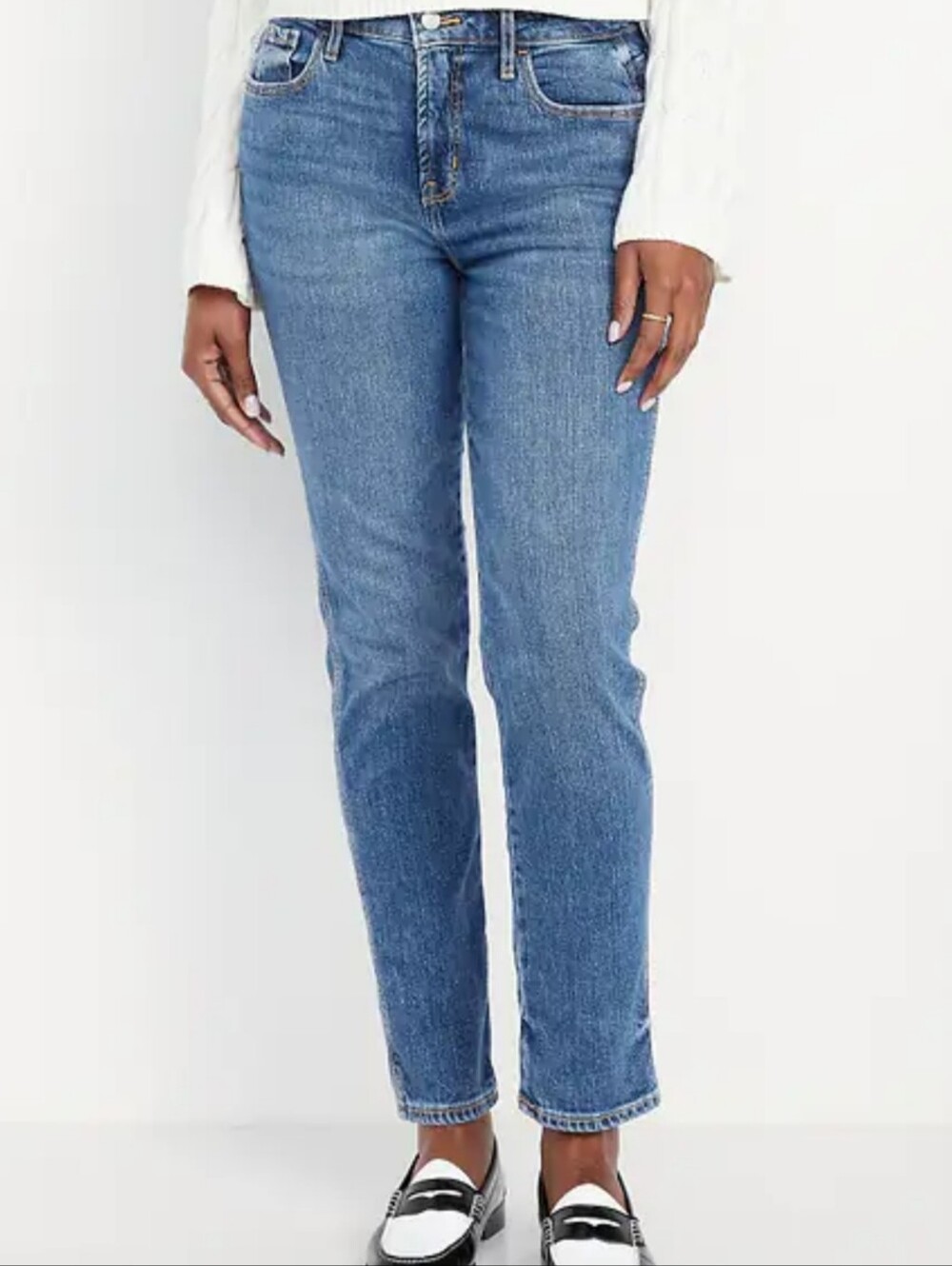 Old Navy Straight Leg Jeans in Light Blue Denim